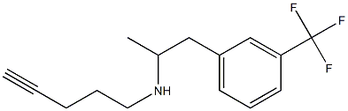 α-メチル-N-(4-ペンチニル)-m-(トリフルオロメチル)ベンゼンエタンアミン 化学構造式
