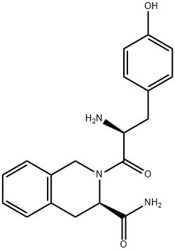 H-Tyr-D-1,2,3,4-tetrahydroisoquinoline-3-carboxamide . HCl 化学構造式