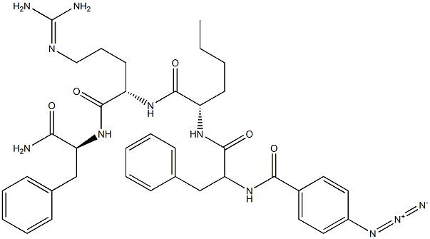 N-(4-azidobenzoyl)FnLRFamide 结构式