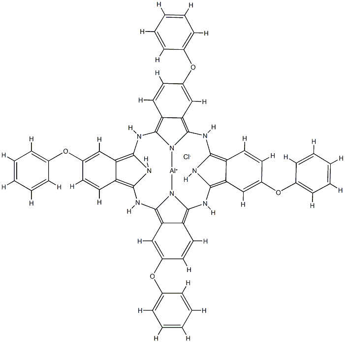 ALUMINUM 2,9,16,23-TETRAPHENOXY-29H,31H- PHTHALOCYANINE CHLORIDE Struktur