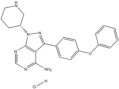 Btk inhibitor 1 (R enantioMer hydrochloride) 化学構造式