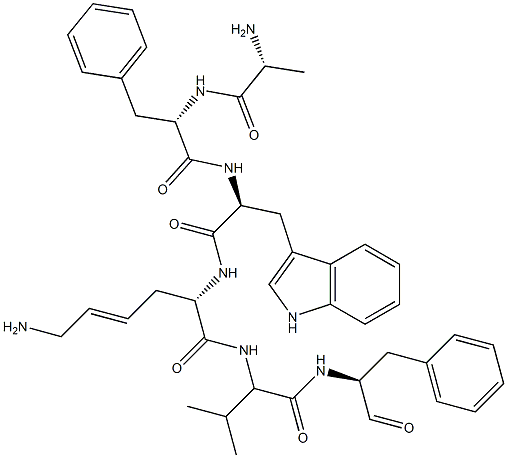 cyclo(Ala-Phe-Trp-Lys-Val-Phe) 化学構造式