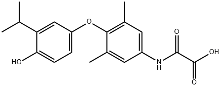 N-[3,5-Dimethyl-4-(4''-hydroxy-3''-isopropyl-phenoxy) phenyl] oxamic Acid Structure