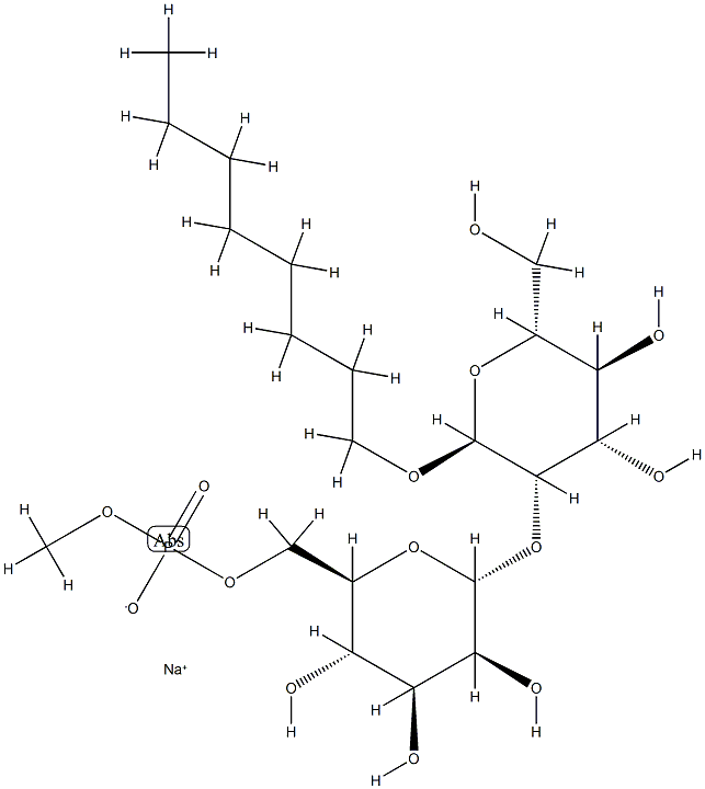 octyl 2-O-(mannopyranosyl-6-methylphosphate)mannopyranoside,157758-70-8,结构式
