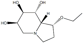 6,7,8-Indolizinetriol,1-ethoxyoctahydro-,[1R-(1alpha,6bta,7bta,8alpha,8abta)]-(9CI) 结构式