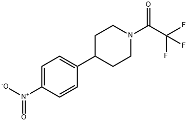 2,2,2-trifluoro-1-(4-(4-nitrophenyl)piperidin-1-yl)ethanone 化学構造式