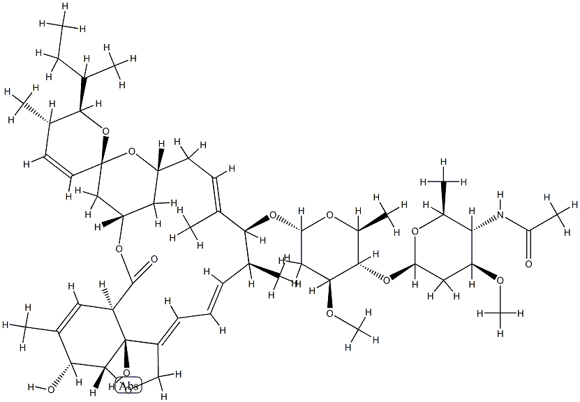 4''-epiacetylamino-4''-deoxyavermectin B1 结构式