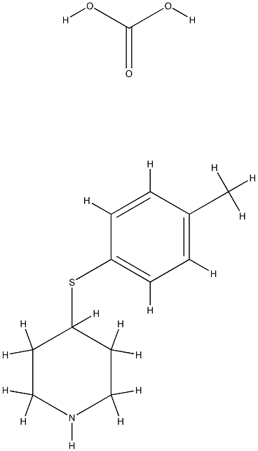 4-[(4-methylphenyl)thio]piperidine - carbonic acid (1:1) Structure