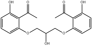 1,3-双(2-乙酰基-3-羟基苯氧基)-2-丙醇, 16150-44-0, 结构式