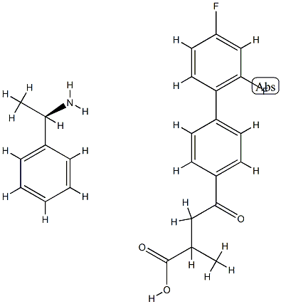 4-[4-(2,4-difluorophenyl)phenyl]-2-methyl-4-oxo-butanoic acid, (1R)-1- phenylethanamine Structure