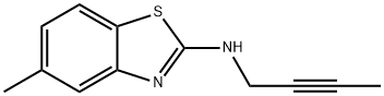 2-Benzothiazolamine,N-2-butynyl-5-methyl-(9CI) 化学構造式