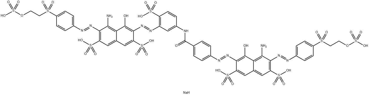 2,7-Naphthalenedisulfonic acid, 4-amino-6-5-4-8-amino-1-hydroxy-3,6-disulfo-7-4-2-(sulfooxy)ethylsulfonylphenylazo-2-naphthalenylazobenzoylamino-2-sulfophenylazo-5-hydroxy-3-4-2-(sulfooxy)ethylsulfonylphenylazo-, sodium salt Structure