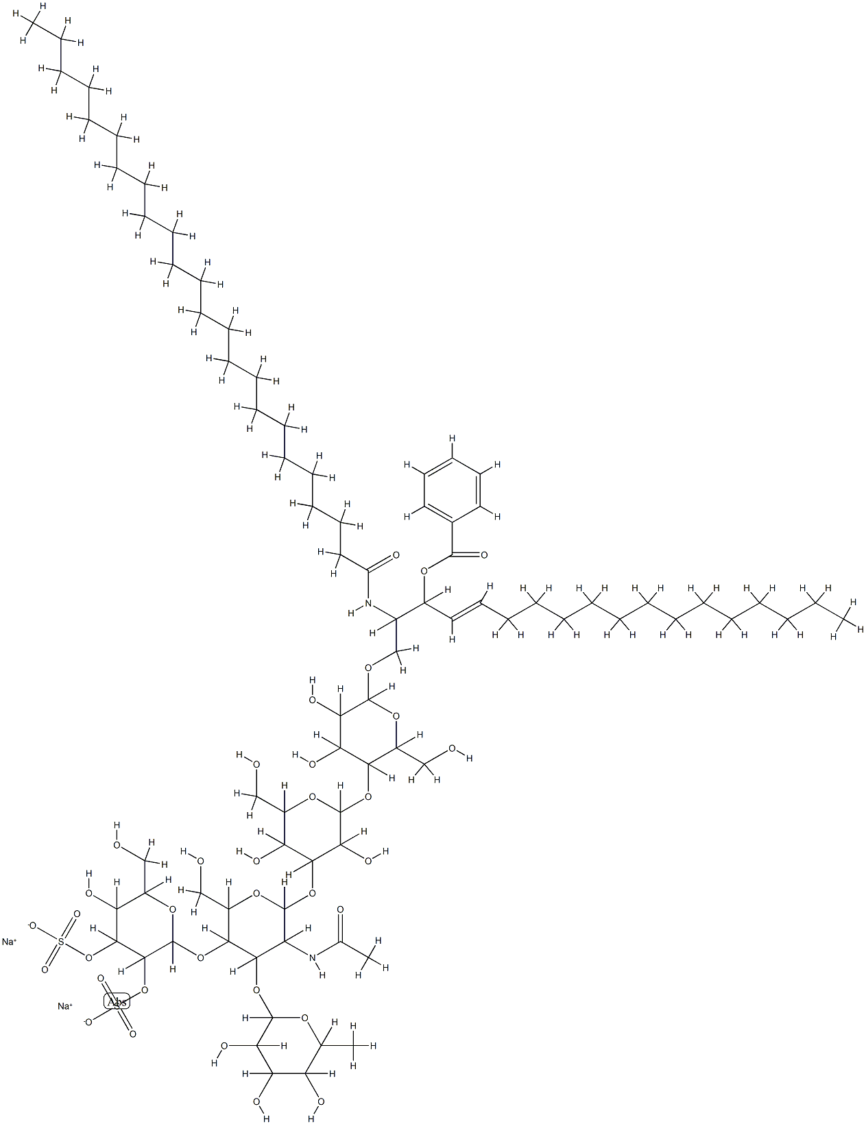 2,3-disulfo-Le(x) pentaosylceramide Struktur