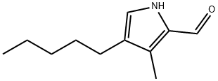 1H-Pyrrole-2-carboxaldehyde,3-methyl-4-pentyl-(9CI) 化学構造式