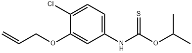 Dibutyl dithiocarbamate, [4 - chloro - 3 - (2 - propenyloxy) phenyl] -, -O- (1 - methylethyl) ester Struktur