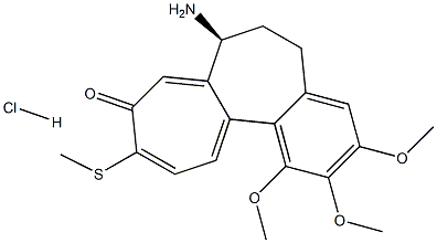 (S)-7α-アミノ-6,7-ジヒドロ-1,2,3-トリメトキシ-10-(メチルチオ)ベンゾ[a]ヘプタレン-9(5H)-オン・塩酸塩 化学構造式