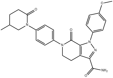 4,5,6,7-Tetrahydro-1-(4-methoxyphenyl)-6-[4-(5-methyl-2-oxo-1-piperidinyl)phenyl]-7-oxo-1H-pyrazolo[3,4-c]pyridine-3-carboxamide