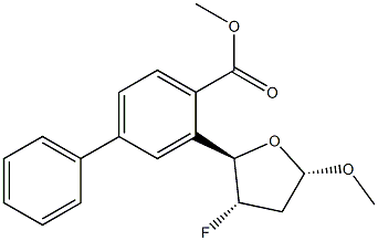METHYL-2,3-DIDEOXY-3-FLUORO-5-O-(4-phenylbenzoyl)-ALPHA-D-ERYTHRO-PENTOFURANOSIDE Structure
