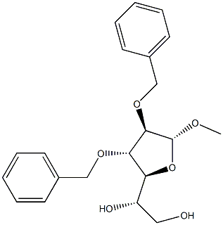 Methyl 2-O,3-O-dibenzyl-α-L-altrofuranoside Struktur