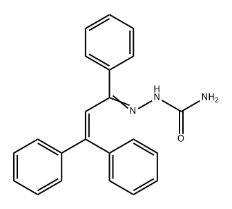 β,β-Diphenylacrylophenone semicarbazone Struktur