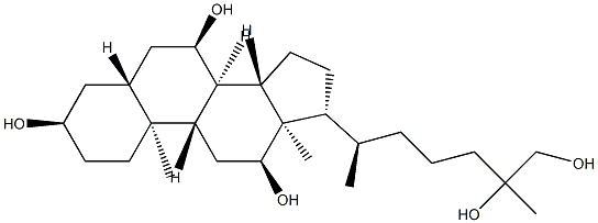 5α-コレスタン-3α,7α,12α,25,26-ペンタオール 化学構造式