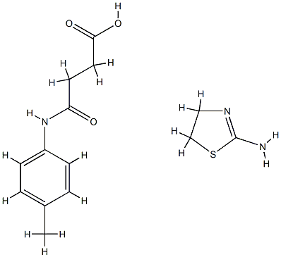 4-((4-Methylphenyl)amino)-4-oxobutanoic acid compd. with 4,5-dihydro-2 -thiazolamine (1:1),171088-73-6,结构式