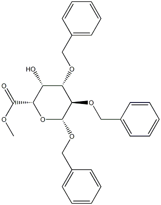 Benzyl 2-O,3-O-dibenzyl-6-oxo-6-O-methyl-β-D-galactopyranoside 结构式