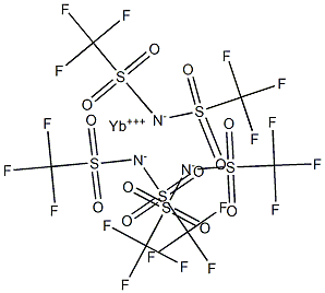 三(三氟甲烷磺酰亚胺)镱, 175438-43-4, 结构式