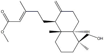 (13E)-19-Hydroxylabda-8(17),13-dien-15-oic acid methyl ester 结构式