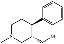 3S,4R-4-[phenyl-1-methylpiperidinyl] methanol 化学構造式