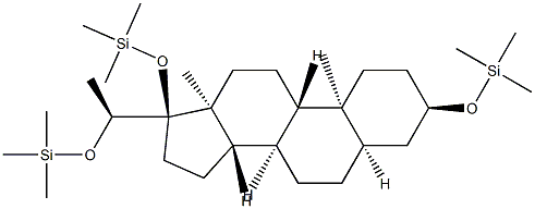 [[(20S)-5β-Pregnane-3α,17,20-triyl]tri(oxy)]tris(trimethylsilane) Structure