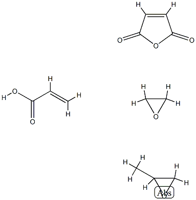 2-Propenoic acid, polymer with 2,5-furandione, methyloxirane and oxirane. 结构式