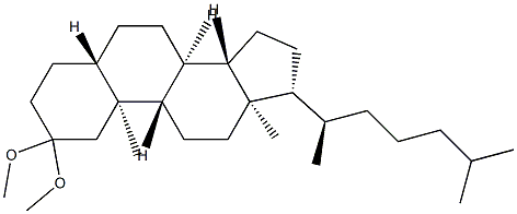 2,2-ジメトキシ-5α-コレスタン 化学構造式