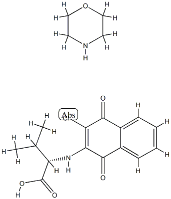 L-Valine, N-(3-chloro-1,4-dihydro-1,4-dioxo-2-naphthalenyl)-, compd. w ith morpholine (1:1),180179-66-2,结构式