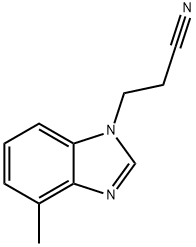 1H-Benzimidazole-1-propanenitrile,4-methyl-(9CI) Struktur
