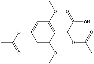 4,α-Bis(acetyloxy)-2,6-dimethoxybenzeneacetic acid Struktur