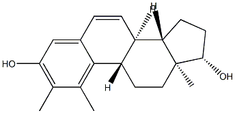 1,2-Dimethylestra-1,3,5(10),6-tetrene-3,17β-diol,1818-13-9,结构式