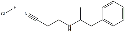 (±)-3-[(1-methyl-2-phenylethyl)amino]propiononitrile hydrochloride Structure