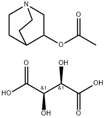 quinuclidin-3-yl acetate (2R,3R)-2,3-dihydroxysuccinate Structure