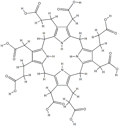 3,8,13,18-tetrakis(carboxymethyl)-5,10,15,20,22,24-hexahydro 21H,23H-Porphine-2,7,12,17-tetrapropanoic acid|尿卟啉原I
