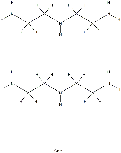 Cobalt triethylene tetramine complex Struktur