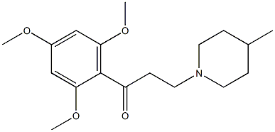 2',4',6'-Trimethoxy-β-(4-methylpiperidino)propiophenone 结构式