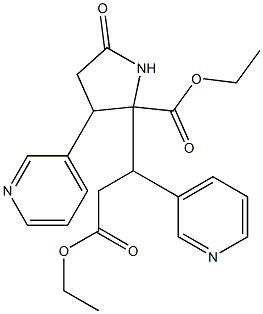 β-[2-(Ethoxycarbonyl)-5-oxo-3-(3-pyridinyl)-2-pyrrolidinyl]-3-pyridinepropionic acid ethyl ester,18707-19-2,结构式