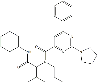 188633-53-6 4-Pyrimidinecarboxamide,N-[1-[(cyclohexylamino)carbonyl]-2-methylpropyl]-6-phenyl-N-propyl-2-(1-pyrrolidinyl)-(9CI)