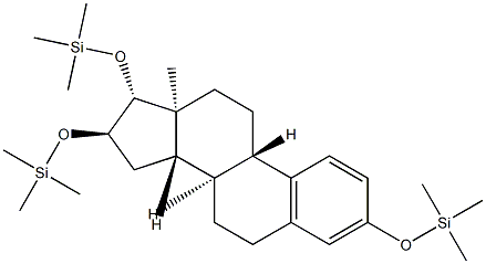 3,16α,17β-トリス(トリメチルシロキシ)-1,3,5(10)-エストラトリエン 化学構造式