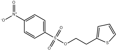 Benzenesulfonic acid, 4-nitro-, 2-(2-thienyl)ethyl ester 化学構造式