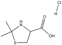 (±)-2,2-dimethylthiazolidine-4-carboxylic acid hydrochloride ,19291-01-1,结构式