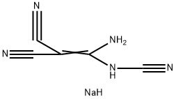 sodium (1-amino-2,2-dicyano-vinyl)-cyano-azanide Struktur