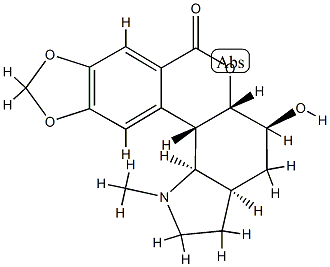 4,12β-Dihydro-5α-hydroxy-1-methyl-9,10-(methylenebisoxy)lycorenan-7-one 结构式