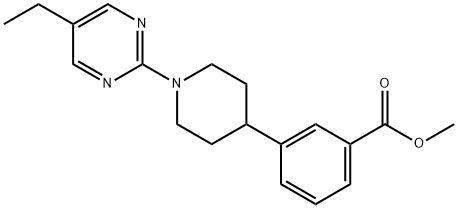 Methyl 3-(1-(5-Ethylpyrimidin-2-Yl)Piperidin-4-Yl)Benzoate(WXC00207) Structure